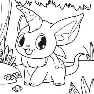 Vaporeon In Een Magisch Bos Kleurplaat 54273-11888