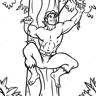 Tarzan Klimt In Een Boom Kleurplaat 54362 11897