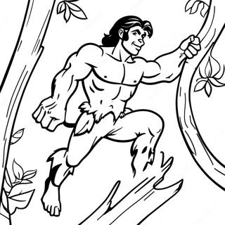 Tarzan Klimt In Een Boom Kleurplaat 54362 11900