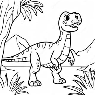 Allosaurus In Een Jungle Kleurplaat 55161 12082