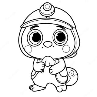 Pororo Met Zijn Favoriete Hoed Kleurplaat 56378-12344