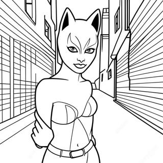Catwoman In Een Donkere Steeg Kleurplaat 56552-12386