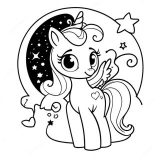 Prinses Luna Met Een Glanzende Maan Kleurplaat 56650 12401