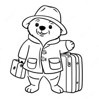 Paddington Beer Houdt Een Koffer Kleurplaat 57016-12478