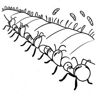 Mieren Marcheren In Een Lijn Kleurplaat 57299-12545