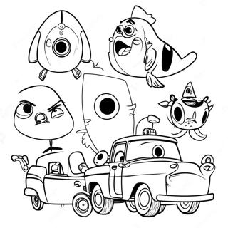 Avontuurlijke Pixar Personages Kleurplaat 57938 12676