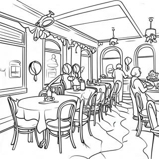 Gusteaus Restaurant Scene Kleurplaat 58292 12763