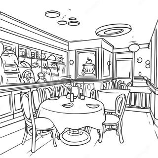 Gusteaus Restaurant Scene Kleurplaat 58292 12764