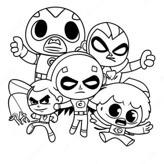 Teen Titans Go Team Kleurplaat 58654-12830