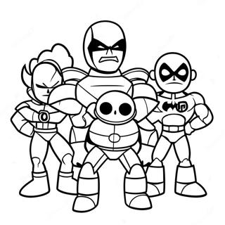 Teen Titans Go Team Kleurplaat 58654-12832
