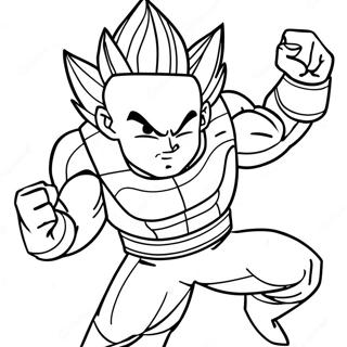 Vegeta In Gevechtshouding Kleurplaat 5900-1102