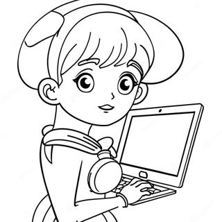 Sailor Mercury Met Computer Kleurplaat 60762-13333