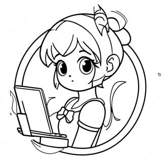 Sailor Mercury Met Computer Kleurplaat 60762-13334