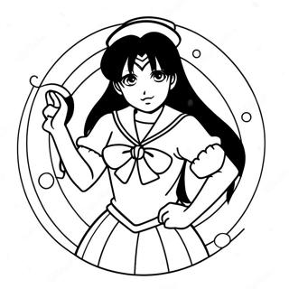 Sailor Mars In Vurige Houding Kleurplaat 60763-13338