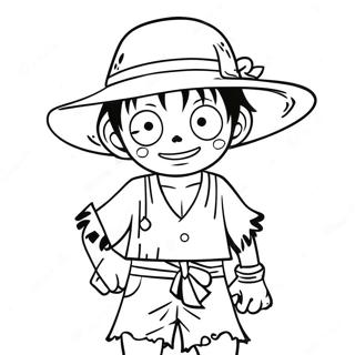 Luffy In Piratenoutfit Kleurplaat 60853-13352