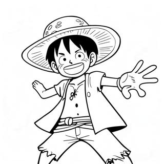 Luffy In Actie Houding Kleurplaat 60857-13366