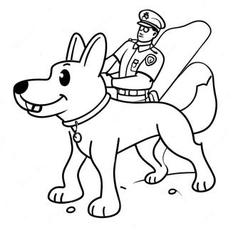 Politiehond In Actie Kleurplaat 61045 13397