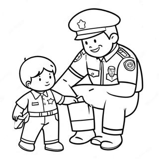 Politieagent Helpt Een Kind Kleurplaat 61046 13401