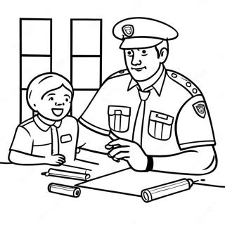 Politieagent Helpt Een Kind Kleurplaat 61046 13402