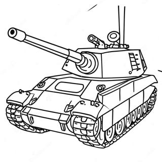 Realistische Gevechtstank Kleurplaat 62222-13715