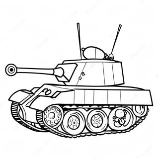 Vintage Tank Ontwerp Kleurplaat 62224-13722