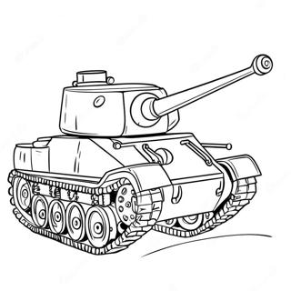 Vintage Tank Ontwerp Kleurplaat 62224-13724