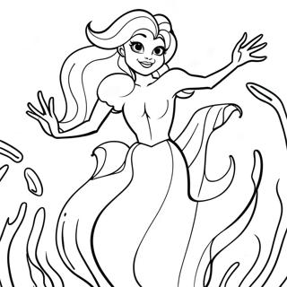 Ursula In Een Donkere Oceaan Kleurplaat 63246-14015