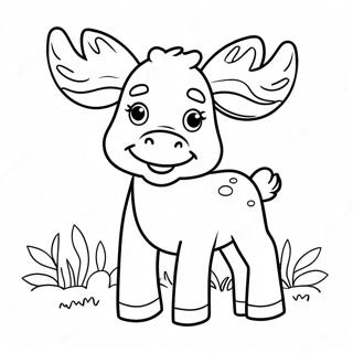 Schattige Baby Eland Kleurplaat 63430-14051