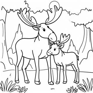 Eland Familie In De Natuur Kleurplaat 63431-14054