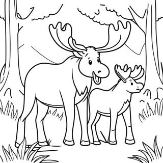 Eland Familie In De Natuur Kleurplaat 63431-14055