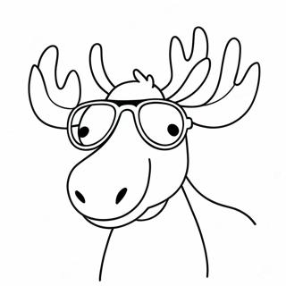 Cartoon Eland Met Zonnebril Kleurplaat 63432-14058