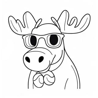 Cartoon Eland Met Zonnebril Kleurplaat 63432-14059