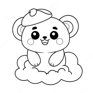 Slaperige Beanie Boo Op Een Wolk Kleurplaat 63530-14081