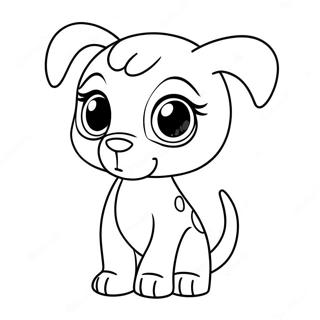 Schattige Littlest Pet Shop Puppy Kleurplaat Kleurplaten