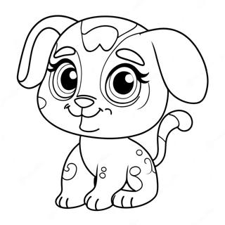 Schattige Littlest Pet Shop Puppy Kleurplaat Kleurplaten