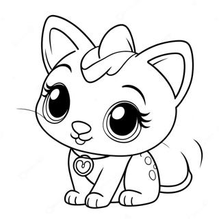Schattige Littlest Pet Shop Kitten Kleurplaat Kleurplaten