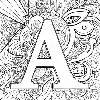 Artistieke Letter A Kleurplaat 64144-14229