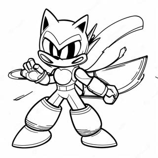 Metal Sonic In Actie Kleurplaat Kleurplaten