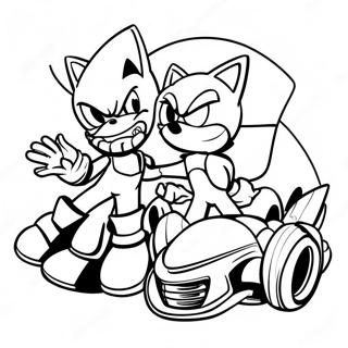 Metal Sonic Racet Tegen Tails Kleurplaat 64706 13837