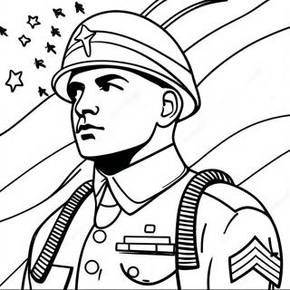 Soldaat Silhouet Veteranendag Kleurplaat 65353-14293