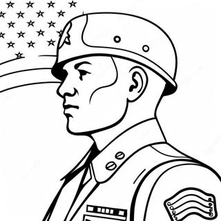 Soldaat Silhouet Veteranendag Kleurplaat 65353-14294