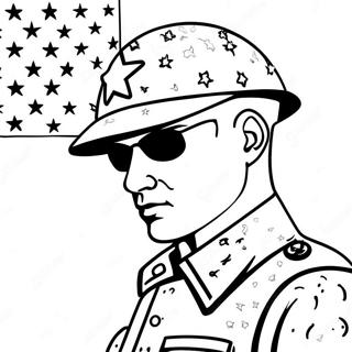 Soldaat Silhouet Veteranendag Kleurplaat 65353-14295