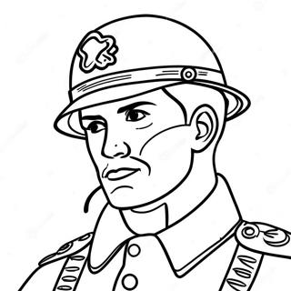 Soldaat Silhouet Veteranendag Kleurplaat 65353-14296