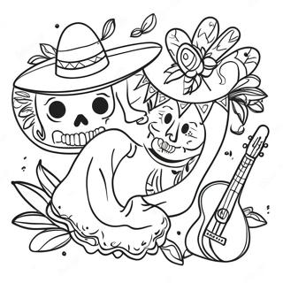 Kleurplaat Van Een Kleurrijke Mexicaanse Fiesta 66720-14590