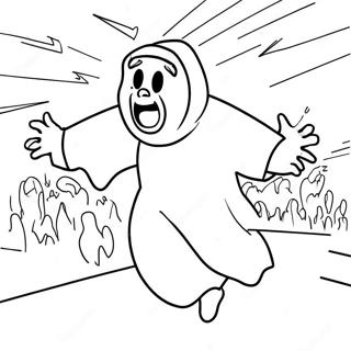 Ghostface Die Slachtoffers Achtervolgt Kleurplaat 67888 14860