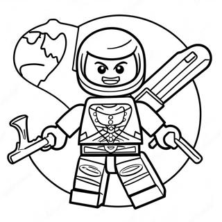 Lego Ninjago Cole Met Aarde Krachten Kleurplaat 6839 525