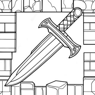 Ijzeren Zwaard Minecraft Kleurplaat 70688 15480