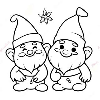 Schattige Kleurplaat Van Kerstgnomen 71221-15595