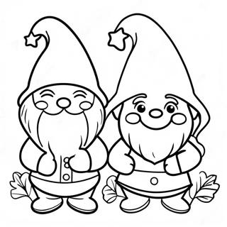 Schattige Kleurplaat Van Kerstgnomen 71221-15596
