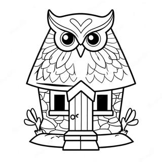 Uil Huis Kleurplaat 71312-15608